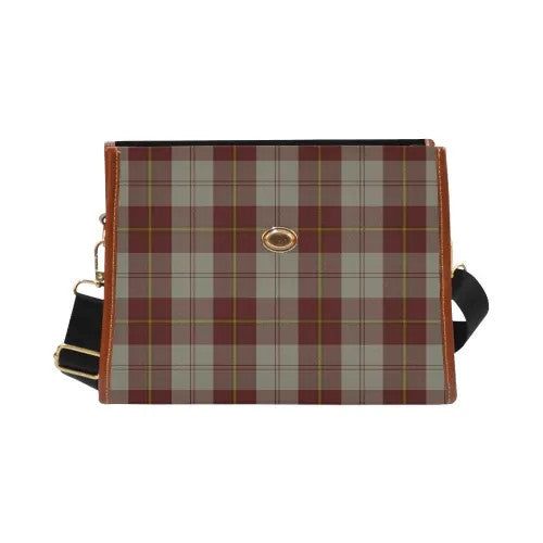 Scottish Cunningham Burgundy Dancers Clan Tartan Waterproof Canvas Bag Tartan Plaid 1
