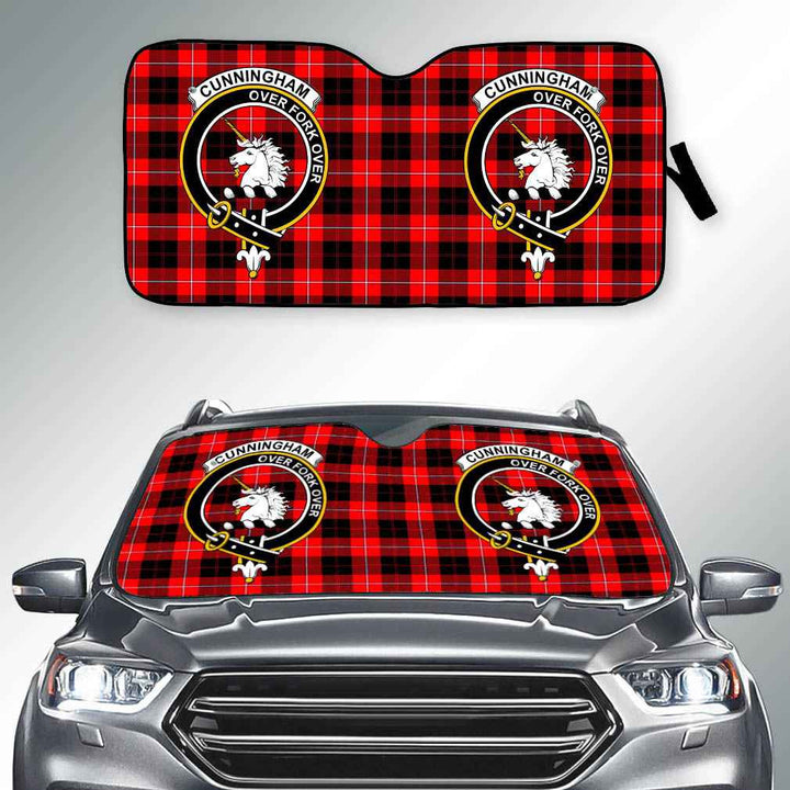 Scottish Cunningham Clan Crest Tartan Car Windshield Sun Shade Tartan Plaid 2