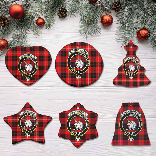 Scottish Cunningham Clan Crest Tartan Ceramic Ornament All Tartan Plaid