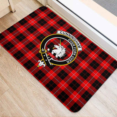 Scottish Cunningham Clan Crest Tartan Door Mat Tartan Plaid 2