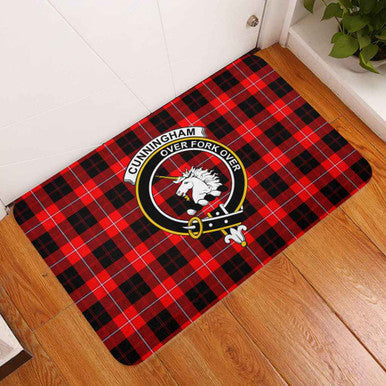 Scottish Cunningham Clan Crest Tartan Door Mat Tartan Plaid 3
