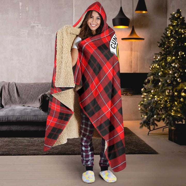 Scottish Cunningham Clan Crest Tartan Hooded Blanket Tartan Plaid 6