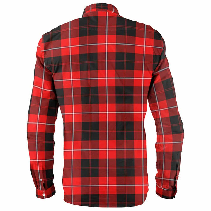 Scottish Cunningham Clan Crest Tartan Long Sleeve Shirt Back Side Tartan Plaid