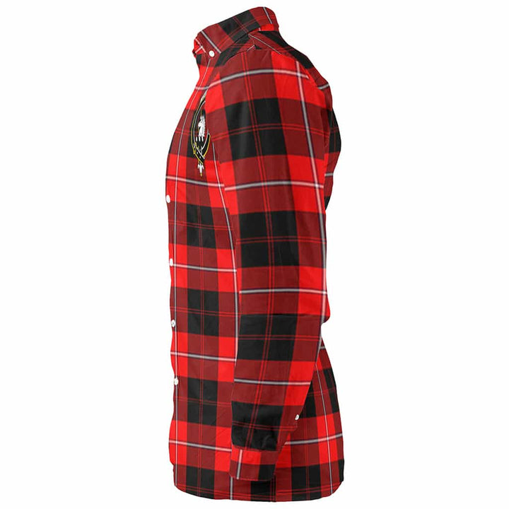 Scottish Cunningham Clan Crest Tartan Long Sleeve Shirt Tartan Plaid