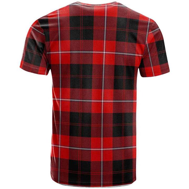 Scottish Cunningham Clan Crest Tartan T-Shirt Back Side Tartan Plaid