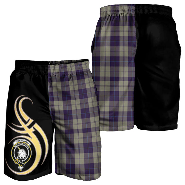Scottish Cunningham Dress Blue Dancers Clan Crest Tartan Believe in Me Men's Shorts