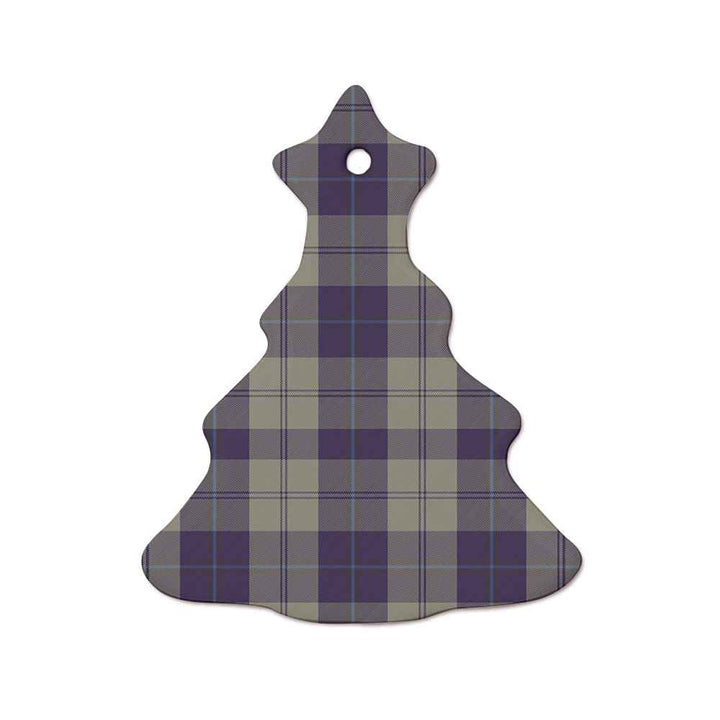 Scottish Cunningham Dress Blue Dancers Clan Tartan Ceramic Ornament  Tree Shape Tartan Plaid