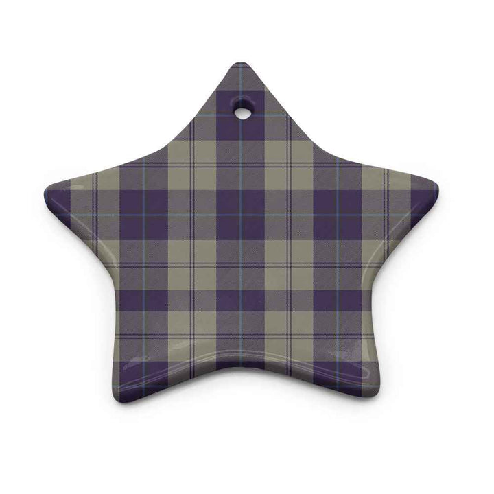 Scottish Cunningham Dress Blue Dancers Clan Tartan Ceramic Ornament Star Shape Tartan Plaid