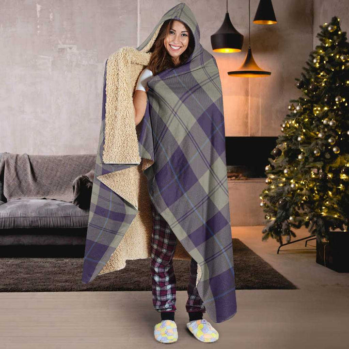 Scottish Cunningham Dress Blue Dancers Clan Tartan Hooded Blanket Tartan Plaid 6