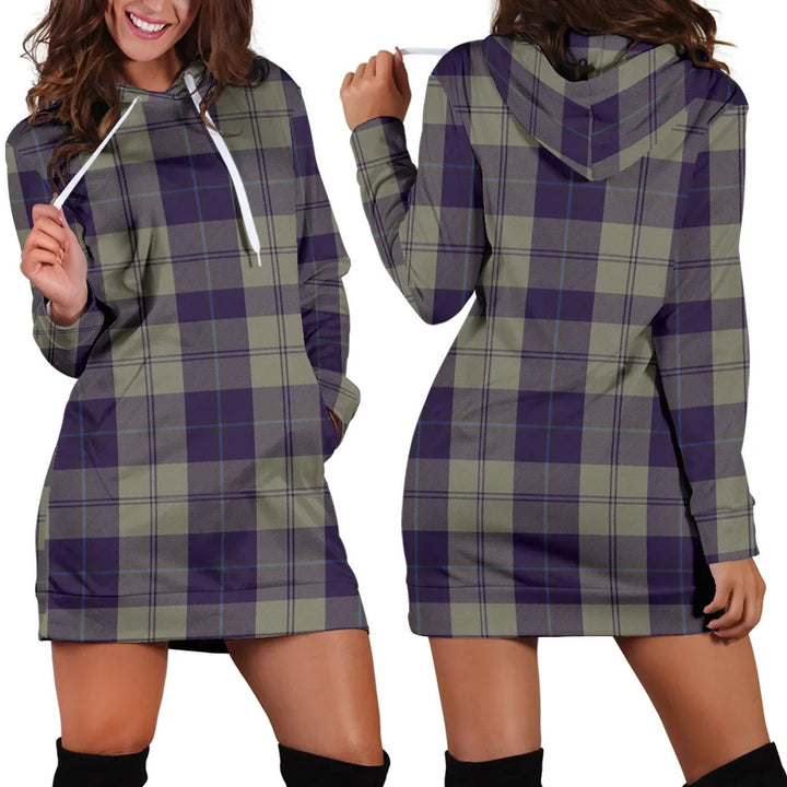 Scottish Cunningham Dress Blue Dancers Clan Tartan Hoodie Dress