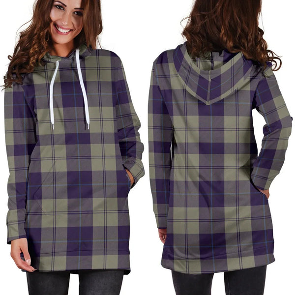 Scottish Cunningham Dress Blue Dancers Clan Tartan Hoodie Dress