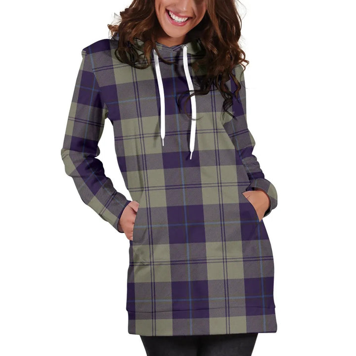 Scottish Cunningham Dress Blue Dancers Clan Tartan Hoodie Dress