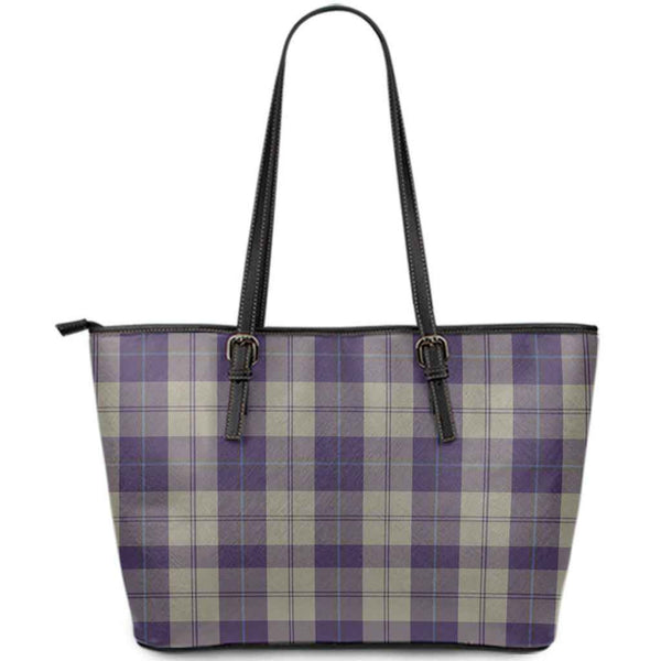 Scottish Cunningham Dress Blue Dancers Clan Tartan Leather Tote Tartan Plaid
