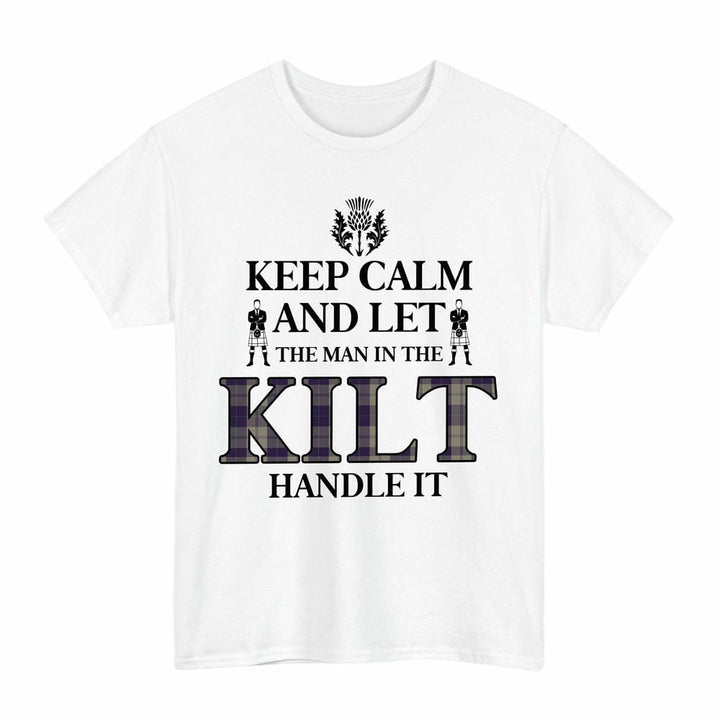 Scottish Cunningham Dress Blue Dancers Clan Tartan T-Shirt - Keep Calm Tartan Plaid White Color