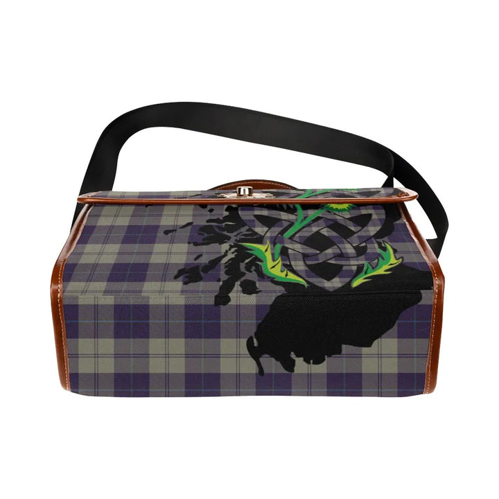 Scottish Cunningham Dress Blue Dancers Clan Tartan Waterproof Canvas Bag With Thistle Tartan Plaid 5