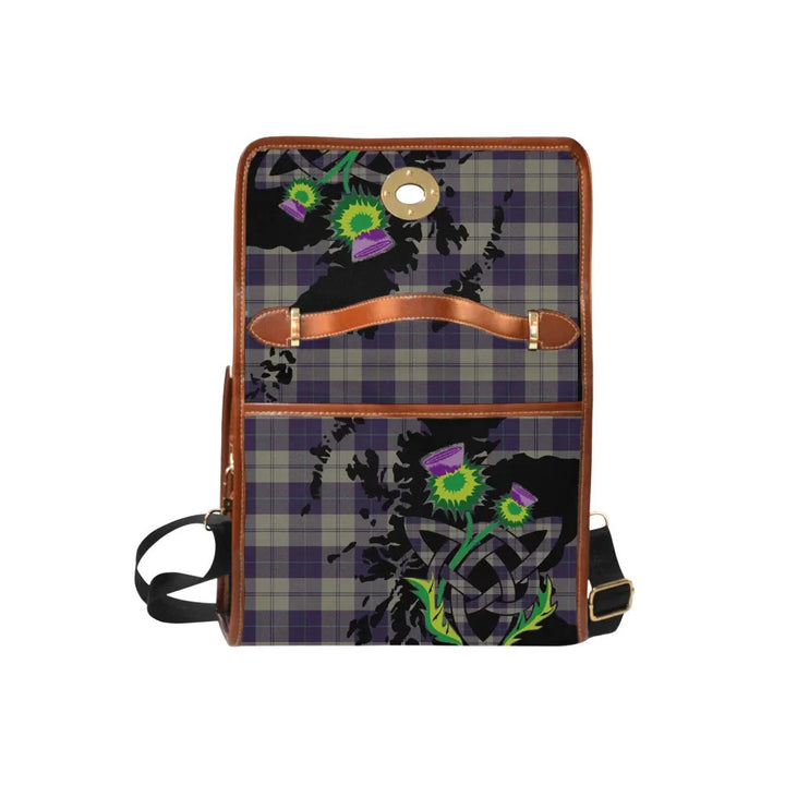 Scottish Cunningham Dress Blue Dancers Clan Tartan Waterproof Canvas Bag With Thistle Tartan Plaid 6