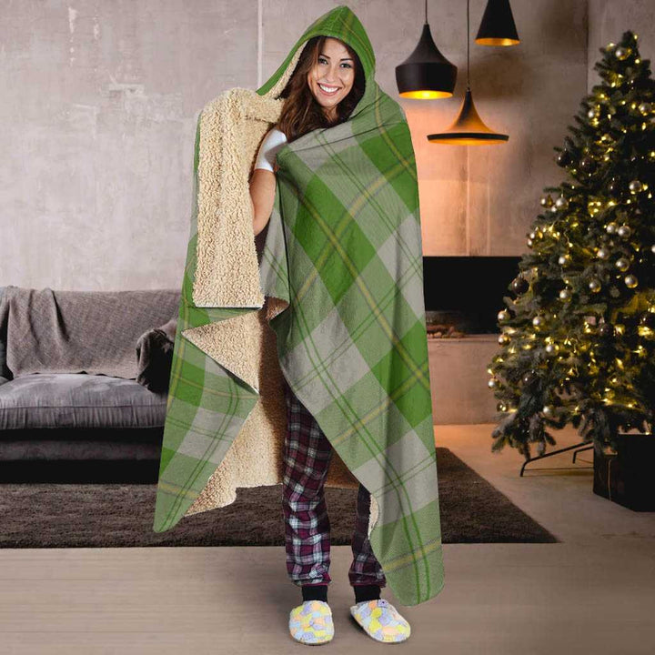 Scottish Cunningham Dress Green Dancers Clan Tartan Hooded Blanket Tartan Plaid 6