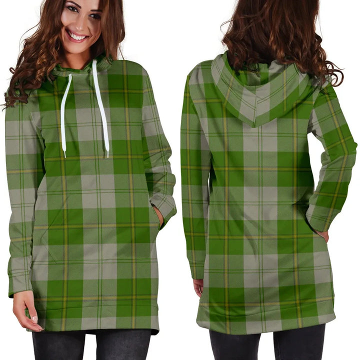 Scottish Cunningham Dress Green Dancers Clan Tartan Hoodie Dress