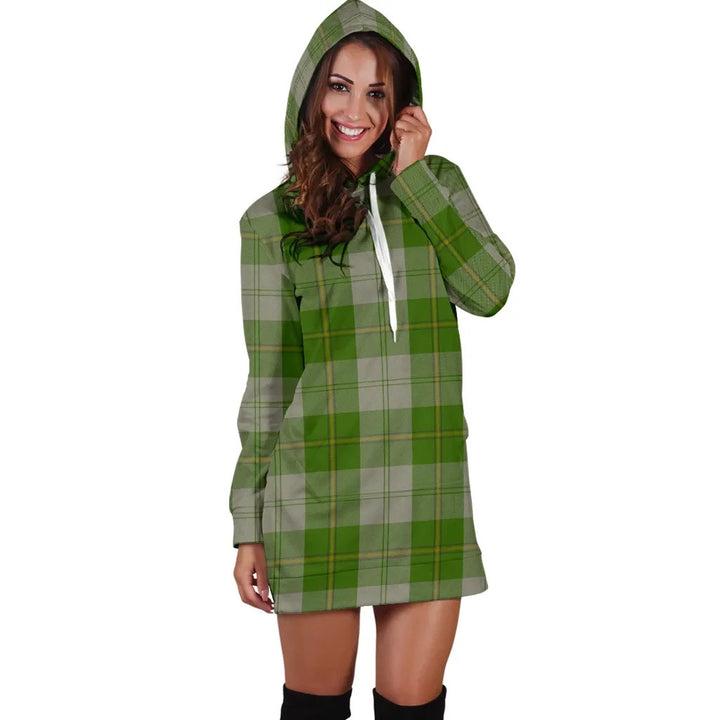 Scottish Cunningham Dress Green Dancers Clan Tartan Hoodie Dress
