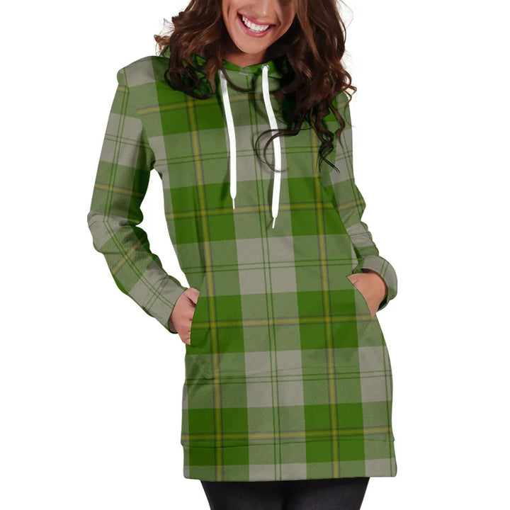 Scottish Cunningham Dress Green Dancers Clan Tartan Hoodie Dress