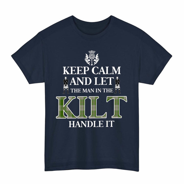 Scottish Cunningham Dress Green Dancers Clan Tartan T-Shirt - Keep Calm Tartan Plaid Navy Color
