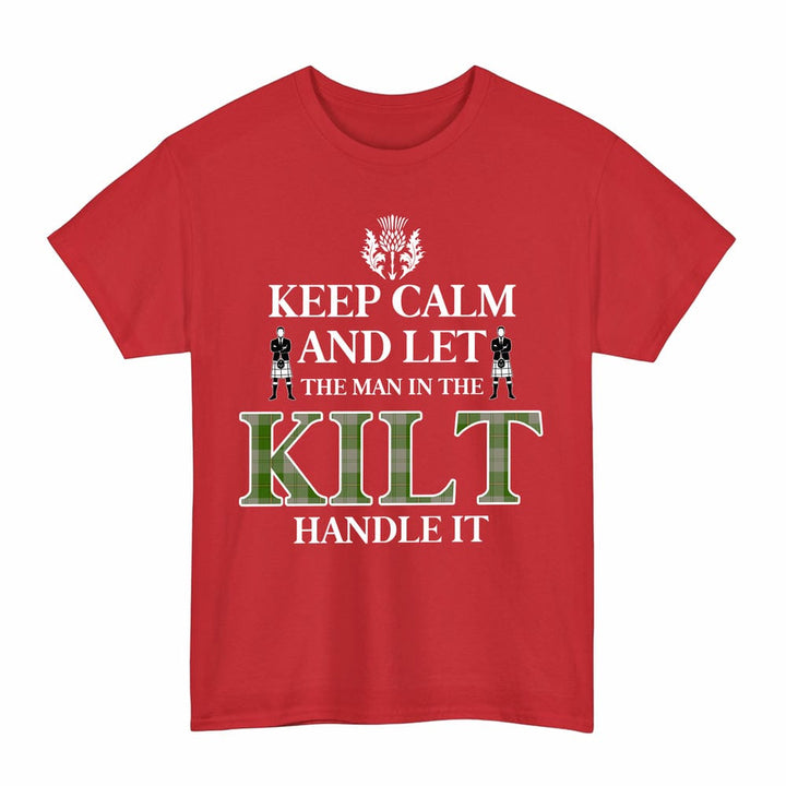 Scottish Cunningham Dress Green Dancers Clan Tartan T-Shirt - Keep Calm Tartan Plaid Red Color
