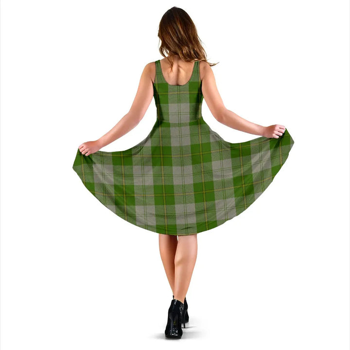 Scottish Cunningham Dress Green Dancers Clan Tartan Women Midi Dress