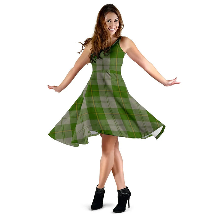 Scottish Cunningham Dress Green Dancers Clan Tartan Women Midi Dress