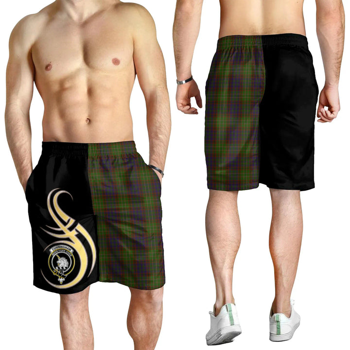 Scottish Cunningham Hunting Modern Clan Crest Tartan Believe in Me Men's Shorts