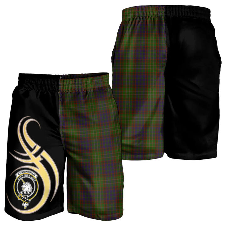 Scottish Cunningham Hunting Modern Clan Crest Tartan Believe in Me Men's Shorts