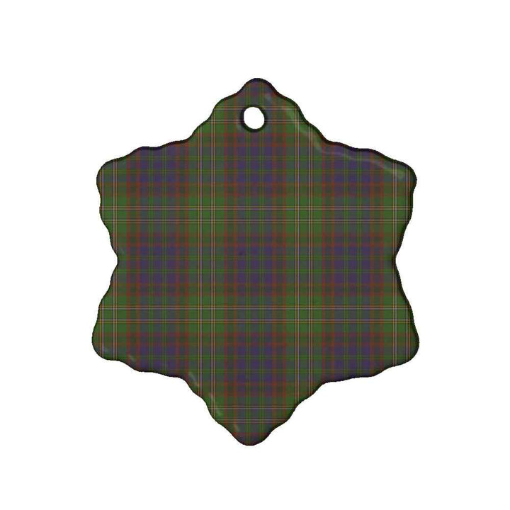Scottish Cunningham Hunting Modern Clan Tartan Ceramic Ornament Snow Flake Shape Tartan Plaid