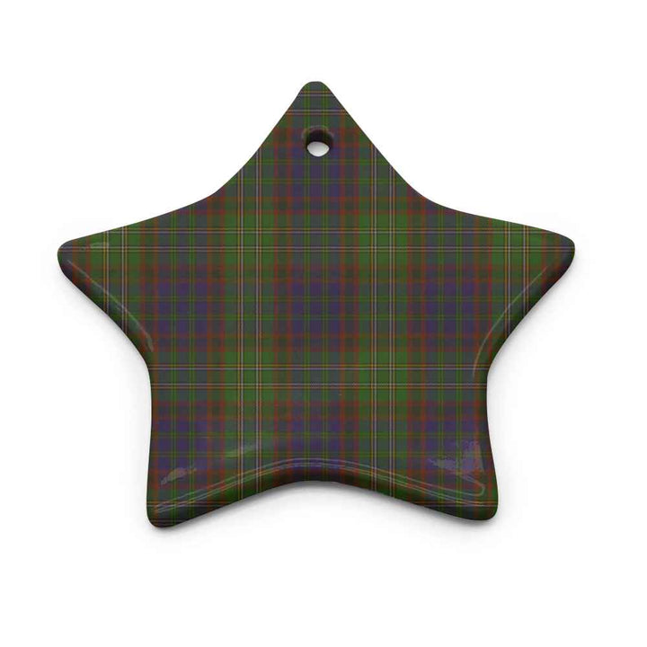 Scottish Cunningham Hunting Modern Clan Tartan Ceramic Ornament Star Shape Tartan Plaid