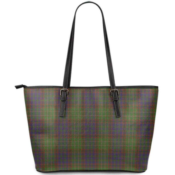 Scottish Cunningham Hunting Modern Clan Tartan Leather Tote Tartan Plaid