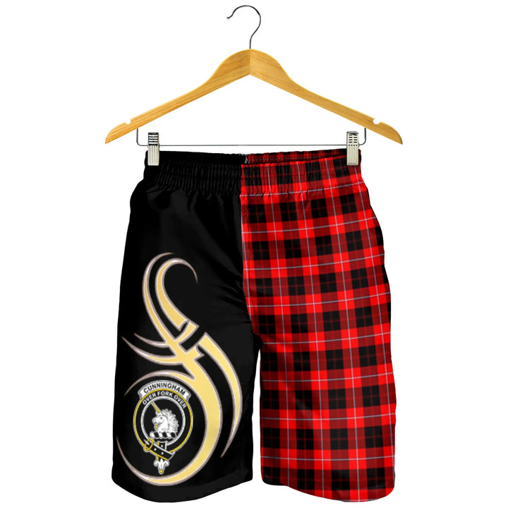 Scottish Cunningham Modern Clan Crest Tartan Believe in Me Men's Shorts