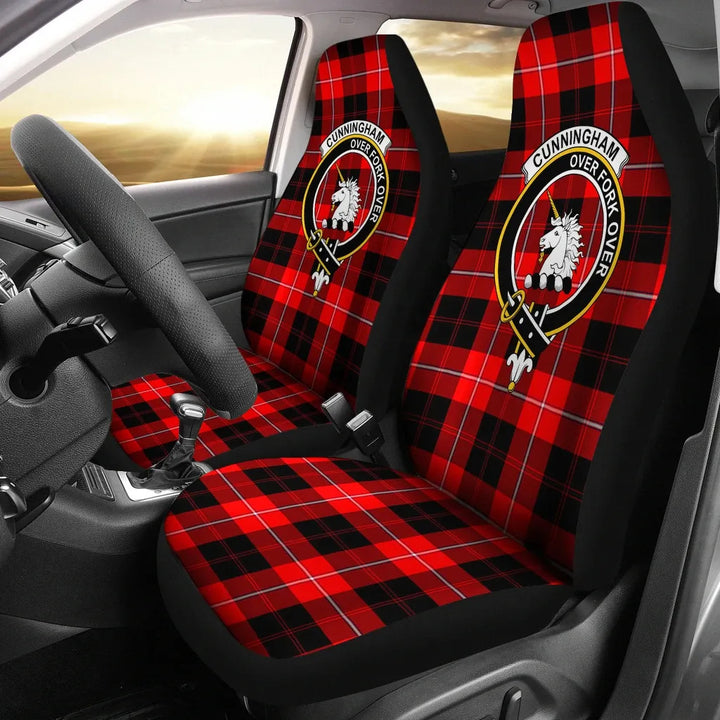 Scottish Cunningham Modern Clan Crest Tartan Car Seat Covers 2