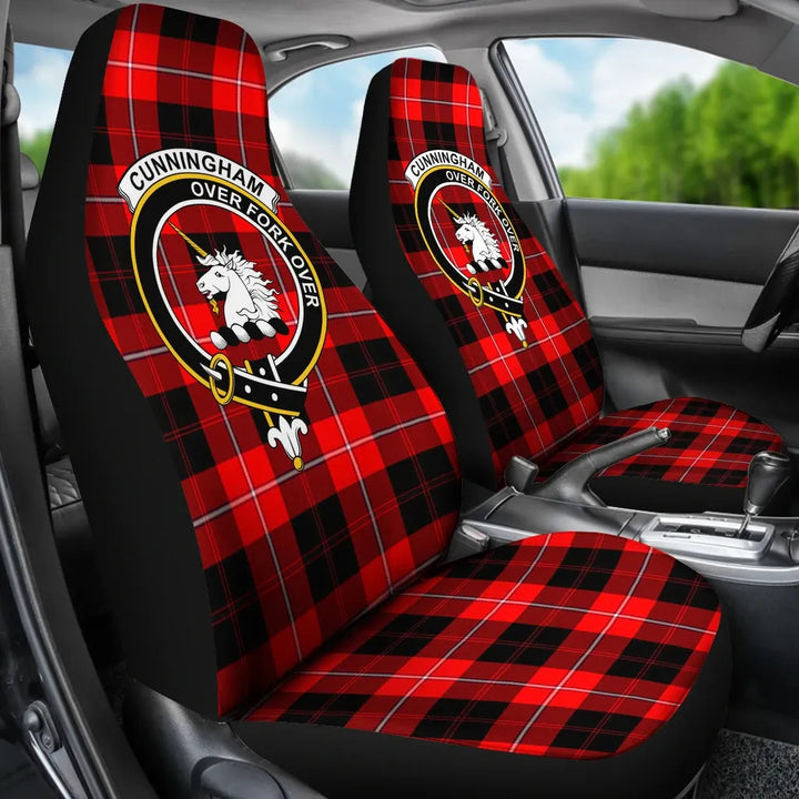 Scottish Cunningham Modern Clan Crest Tartan Car Seat Covers 3