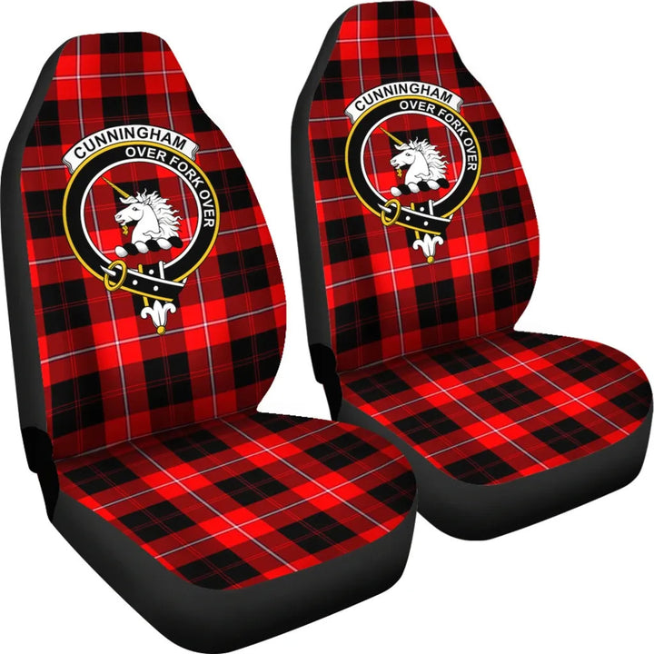 Scottish Cunningham Modern Clan Crest Tartan Car Seat Covers 4