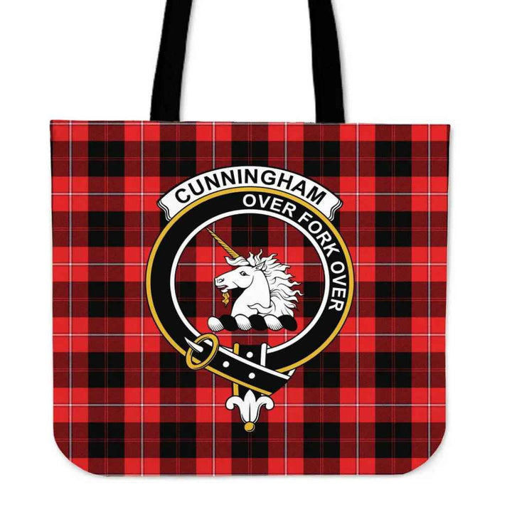 Scottish Cunningham Modern Clan Crest Tartan Tote Bag Tartan Plaid