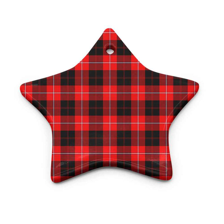 Scottish Cunningham Modern Clan Tartan Ceramic Ornament Star Shape Tartan Plaid