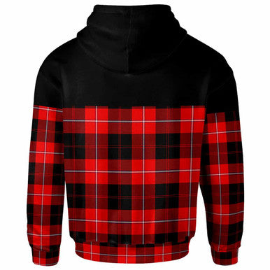 Scottish Cunningham Modern Clan Tartan Hoodie - Horizontal Style Back Side Tartan Plaid