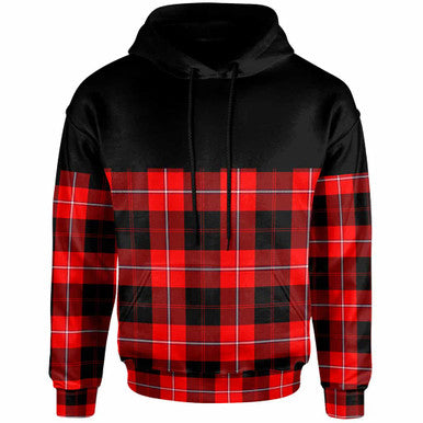 Scottish Cunningham Modern Clan Tartan Hoodie - Horizontal Style Front Side Tartan Plaid