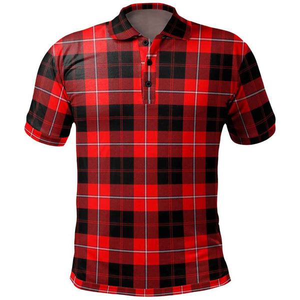 Scottish Cunningham Modern Clan Tartan Polo Shirt Front Side Tartan Plaid