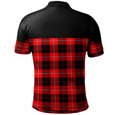 Scottish Cunningham Modern Clan Tartan Polo Shirt - Horizontal Style Back Side Tartan Plaid