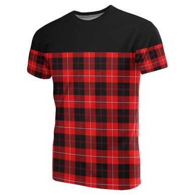 Scottish Cunningham Modern Clan Tartan T-Shirt Horizontal Style Front Side Tartan Plaid