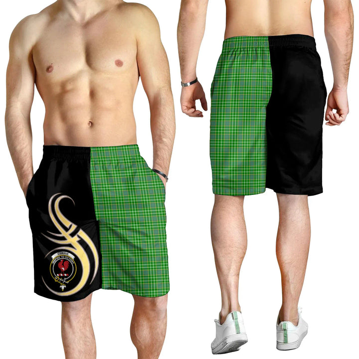 Scottish Currie Clan Crest Tartan Believe in Me Men's Shorts