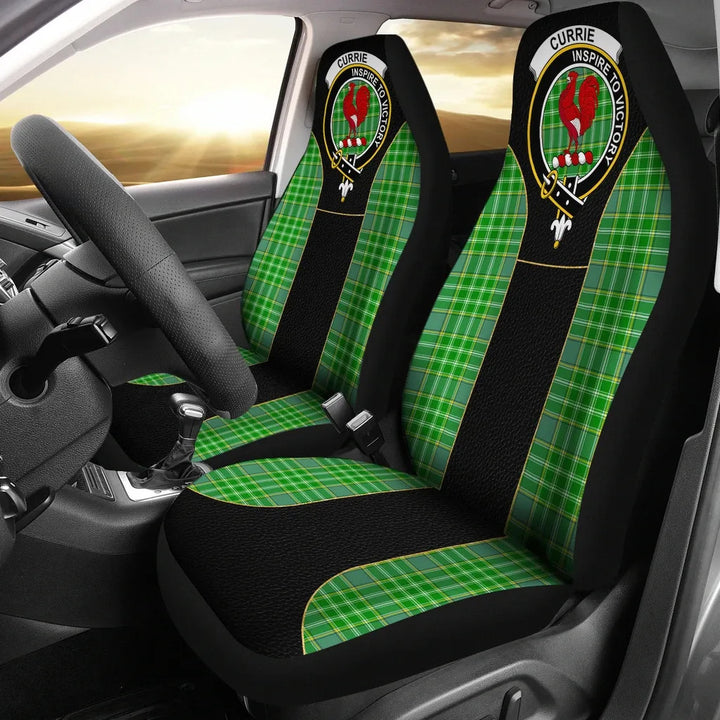 Scottish Currie Clan Crest Tartan Car Seat Covers - Special Style 1