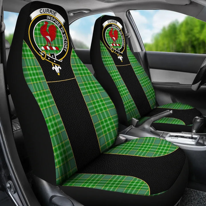 Scottish Currie Clan Crest Tartan Car Seat Covers - Special Style 3