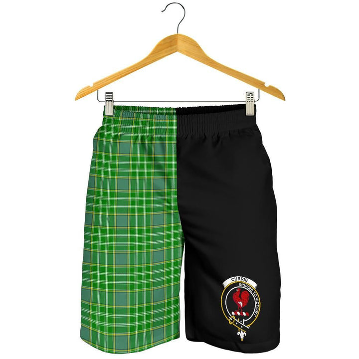 Scottish Currie Clan Crest Tartan Half of Me Men's Shorts