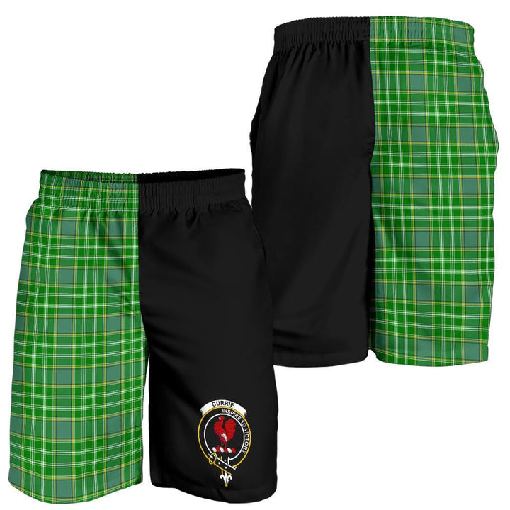 Scottish Currie Clan Crest Tartan Half of Me Men's Shorts