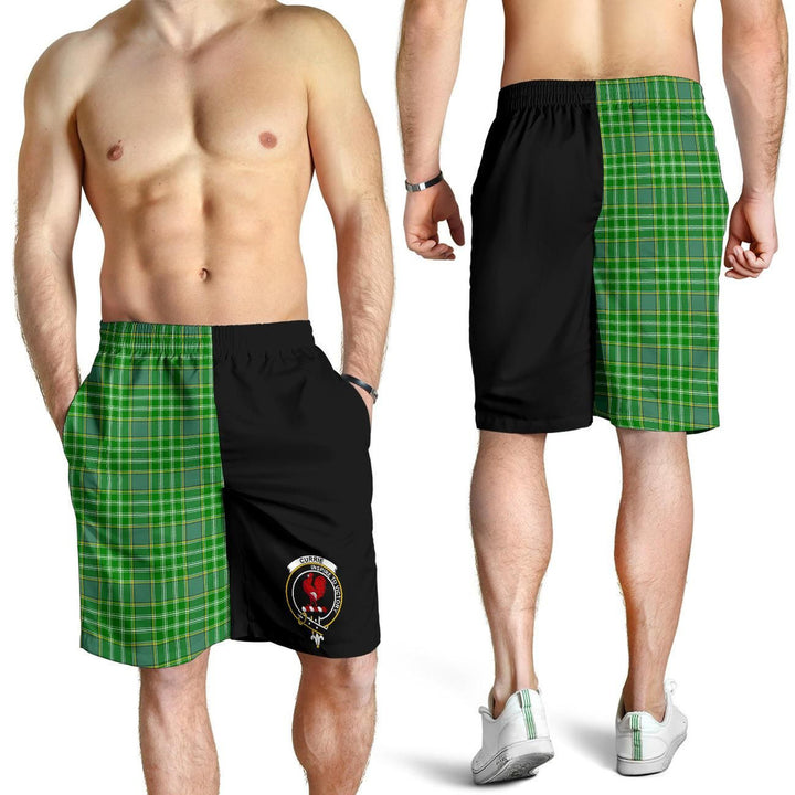 Scottish Currie Clan Crest Tartan Half of Me Men's Shorts